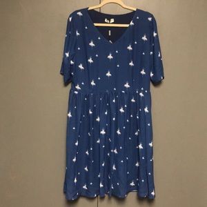 Blue Ballerina print dress